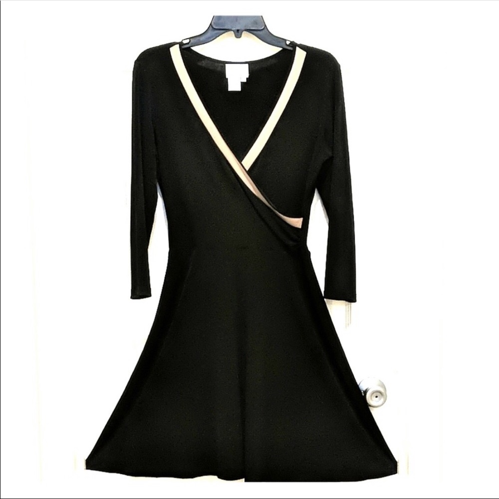 Donna Morgan Black Wrap Dress